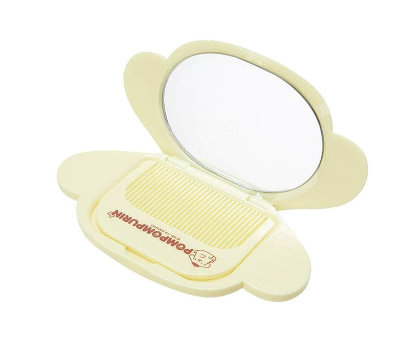 Pompom Purin Sanrio Plastic Mirror N Comb Set