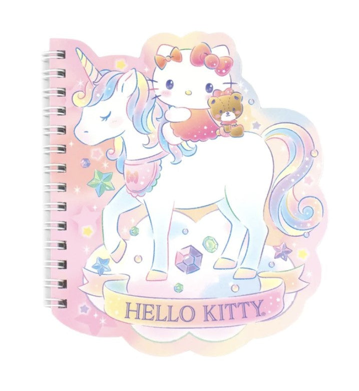 Diecut Spiral Notebook Unicorn Hello Kitty