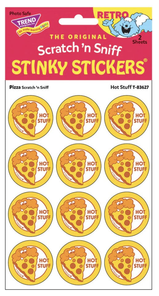 Scratch 'n Sniff Stinky Stickers Pizza Hot Stuff!