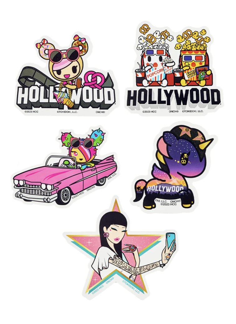 Hollywood 100 x tokidoki x ONCH 5pc Sticker Pack