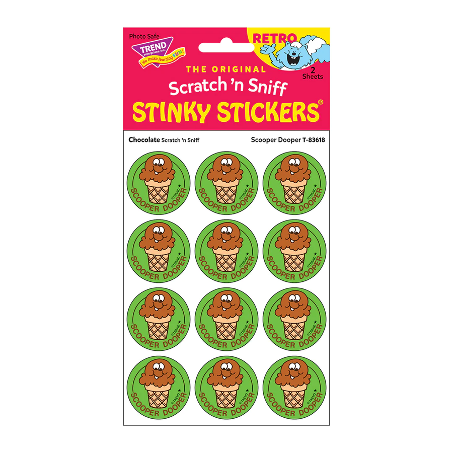 Scratch 'n Sniff Stinky Stickers Chocolate Scooper Dooper
