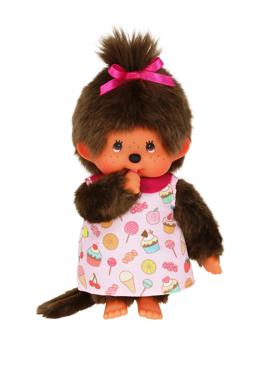 Monchhichi PopNcandy Girl with dress 8in Small Plush