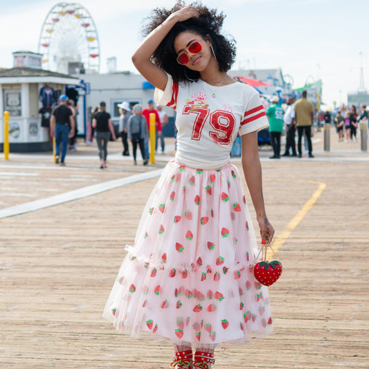 Strawberry Shortcake Premium Adult Strawberry Sequin Skirt