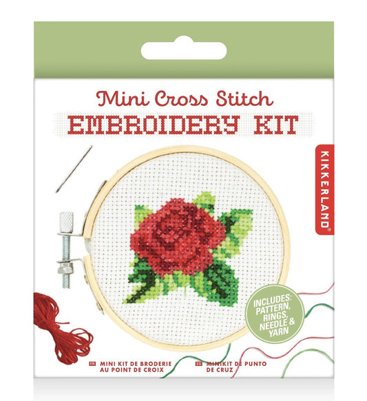 Rose Mini Cross Stitch Embroidery Kit