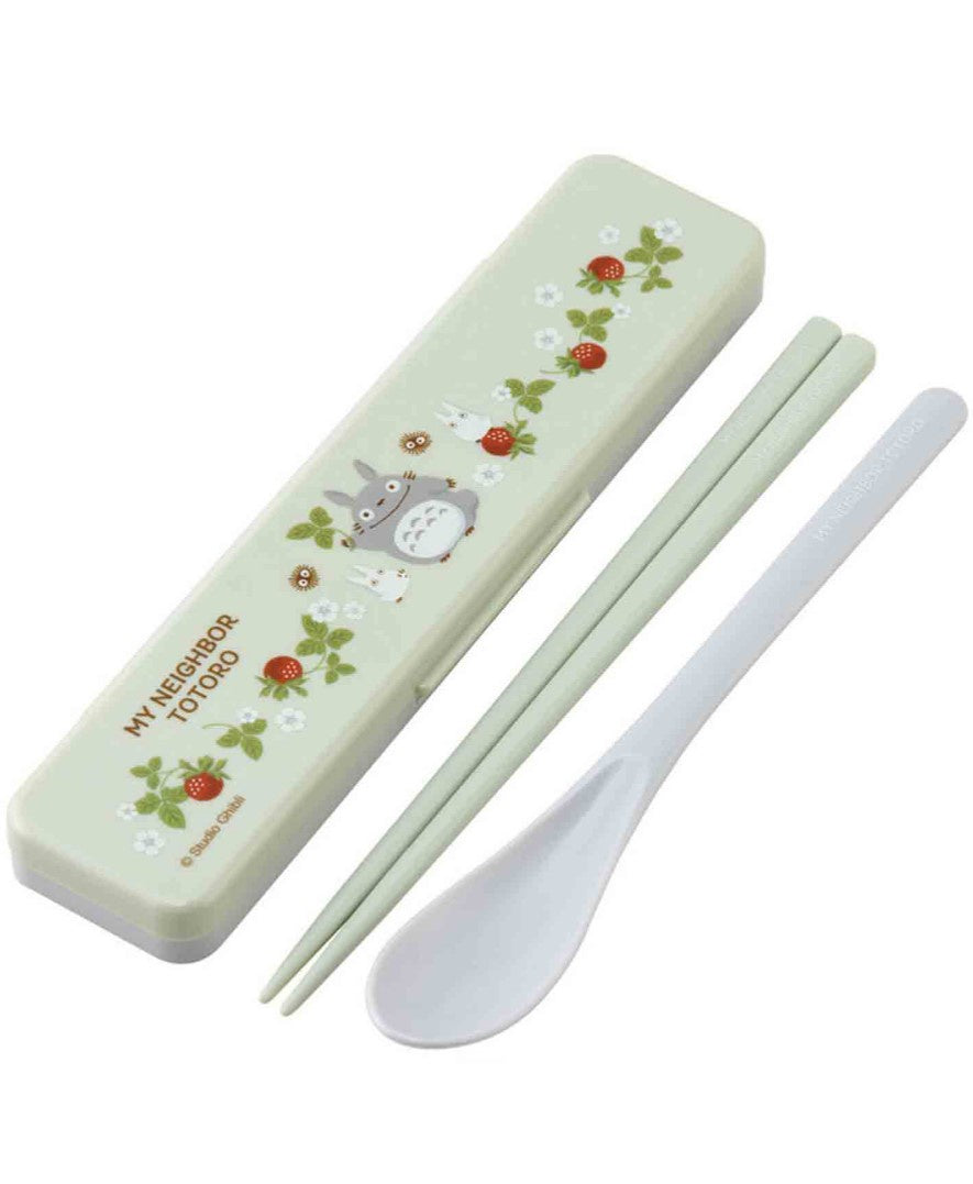 My Neighbor Totoro Chopsticks and Spoon with Case Raspberry