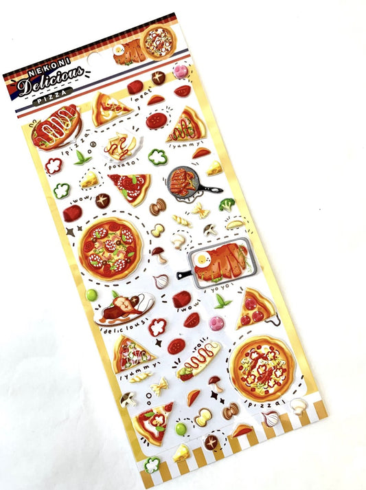 Stickers Nekoni Puffy Pizza Party