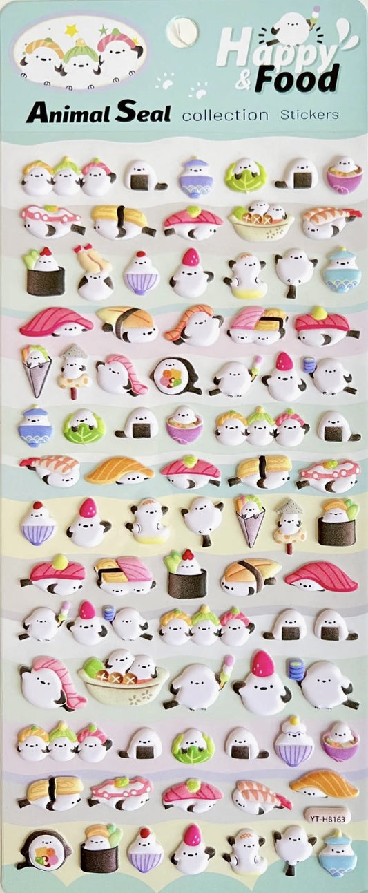 Sushi Puffy Stickers