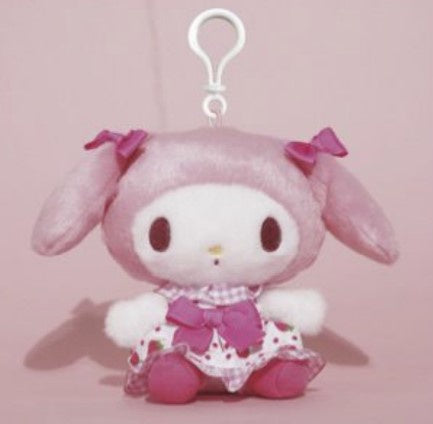 Strawberry Dress My Melody Clip On Plush Mascot