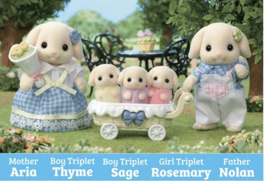 Calico Critters Flora Rabbit Family