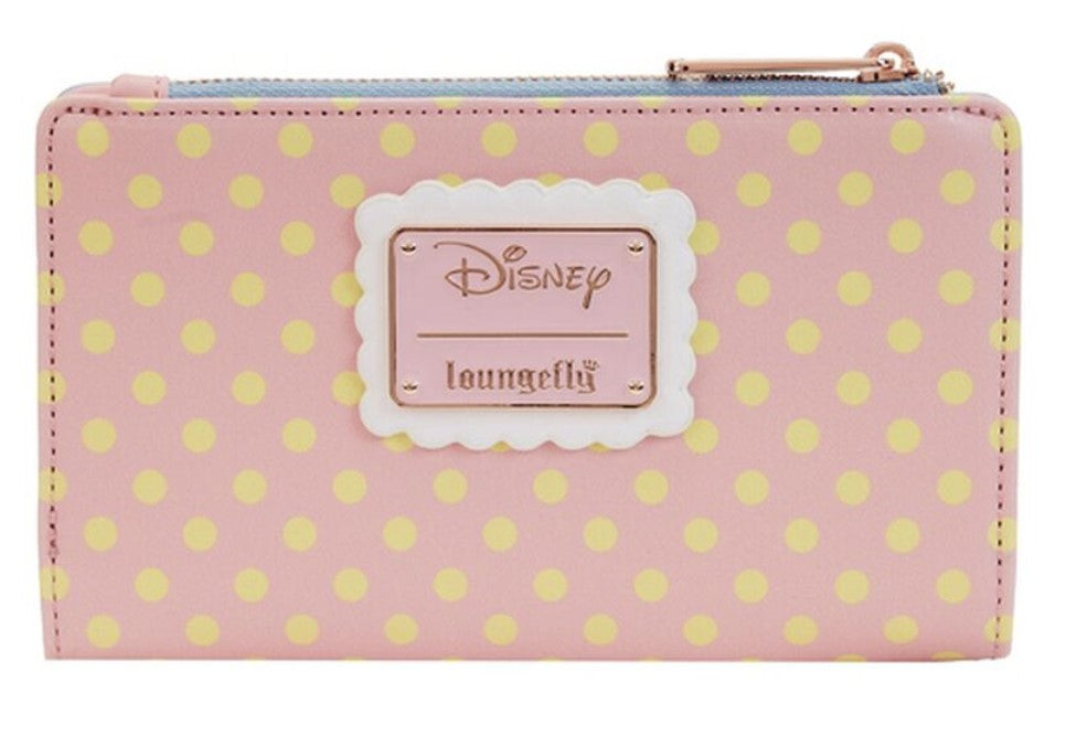 Disney Minnie Daisy Pastel Color Block Dots Flap Wallet