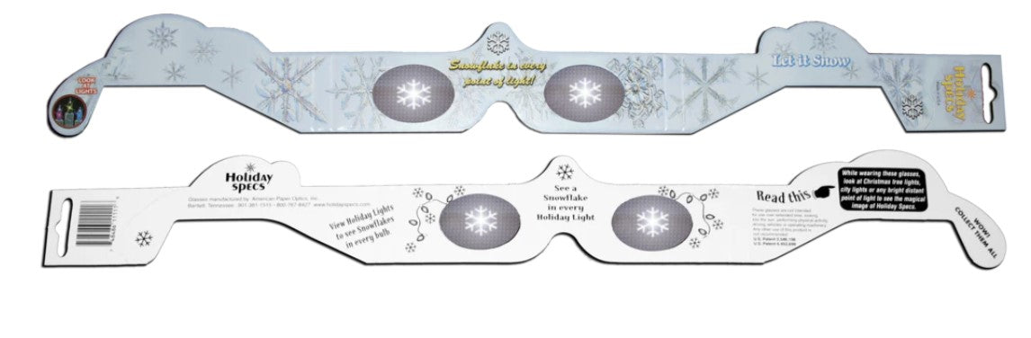 3D Snowflake Twinkle Lights Diffraction Glasses