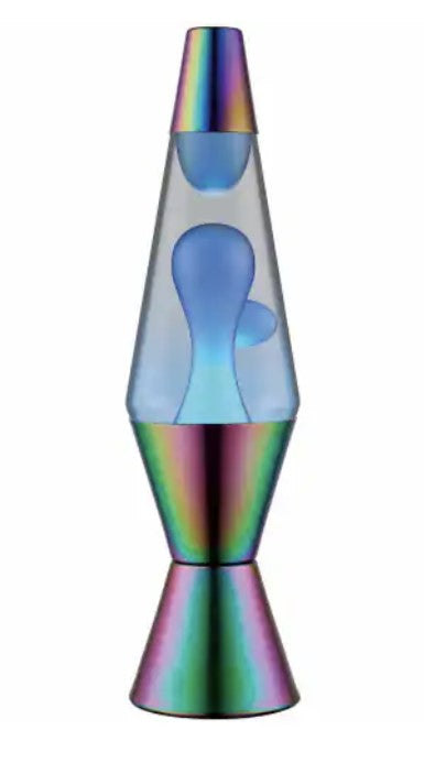 Lava Lamp 14.5 Oil Slick Blue/Clear