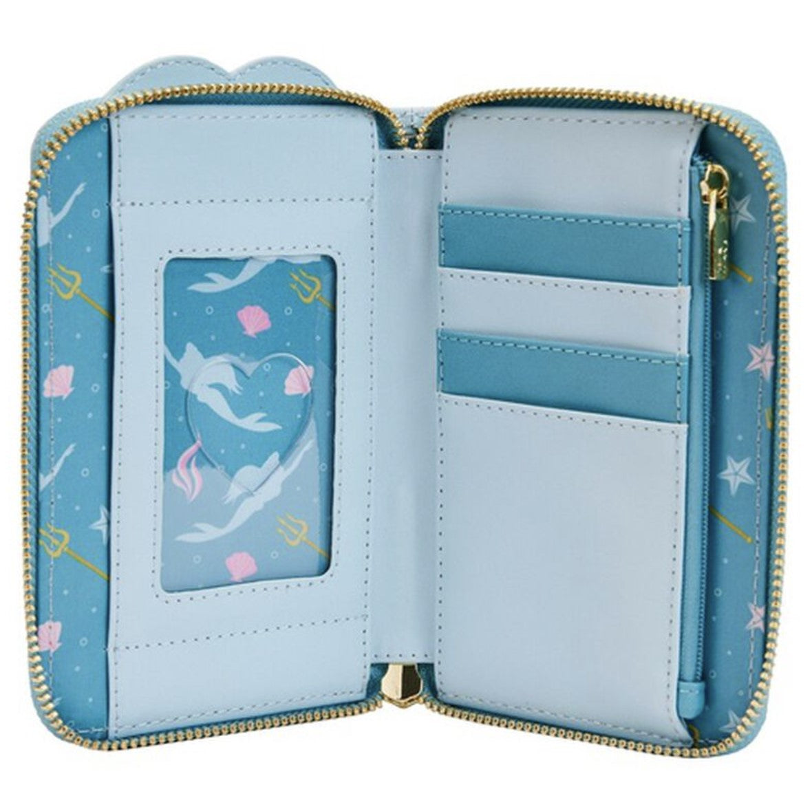 Disney's the Little Mermaid Wedding Cake Zip Around Wallet