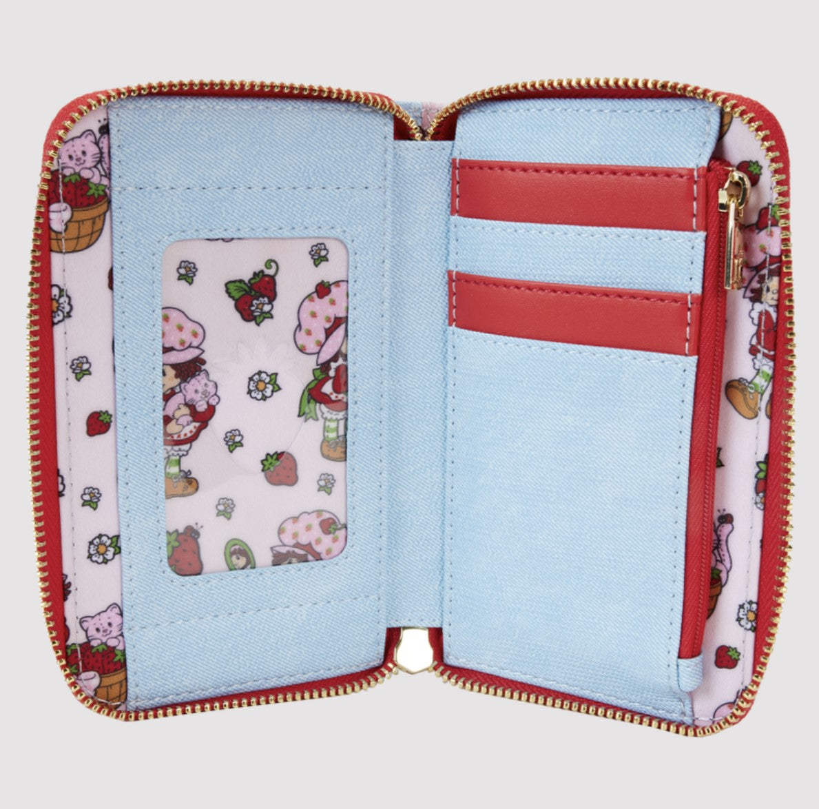 Strawberry Shortcake Denim Zip Around Wallet