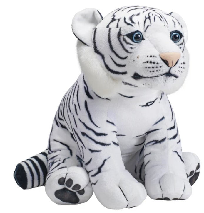 Living White Tiger 15 Inch Plush