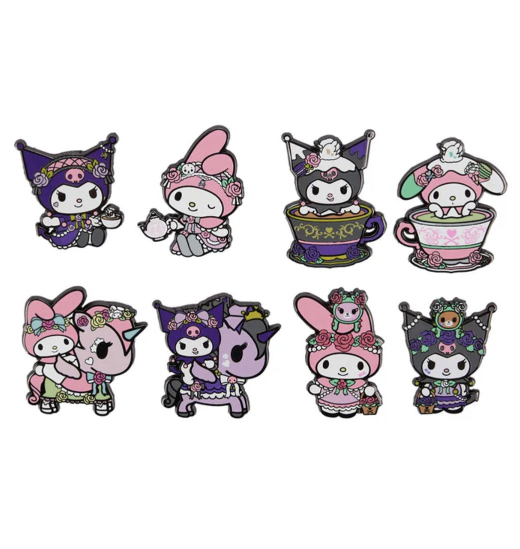 tokidoki X Kuromi & My Melody Garden Party Surprise Box Pins