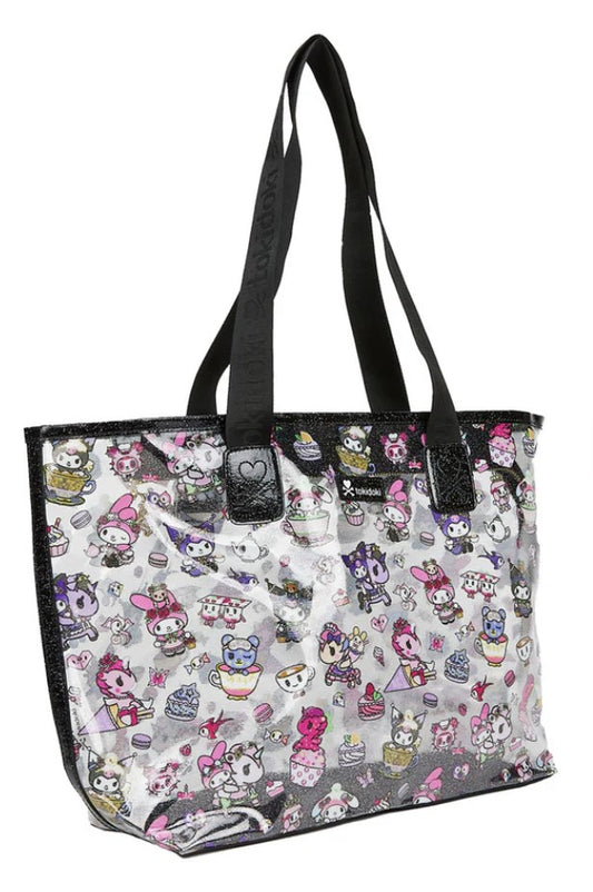 tokidoki X Kuromi My Melody Garden Party Clear Zip Tote Bag