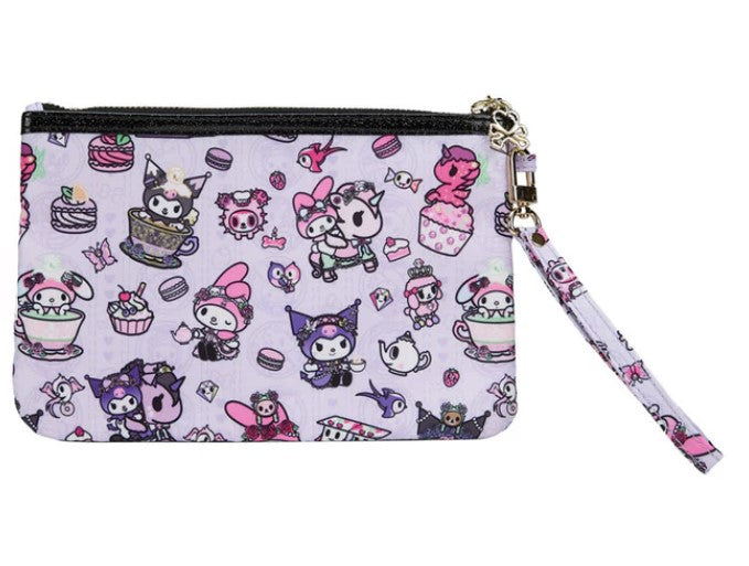 tokidoki X Kuromi & My Melody Garden Party Zip Pouch Wristlet