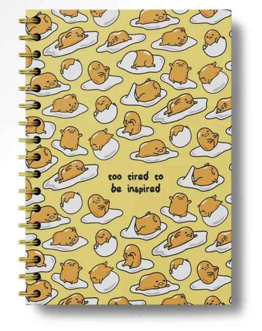 Gudetama Too Tired Spiral Notebook