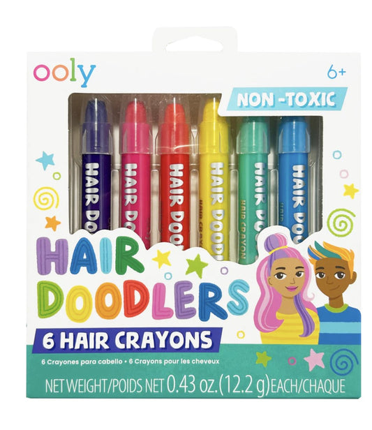 Hair Doodlers Hair Crayons - Set of 6 Colors