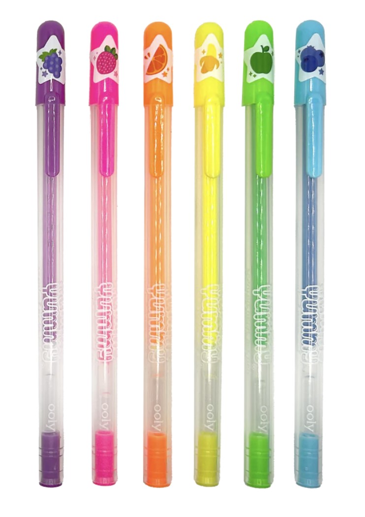 Yummy Yummy Scented Neon Gel Pens - Set of 6