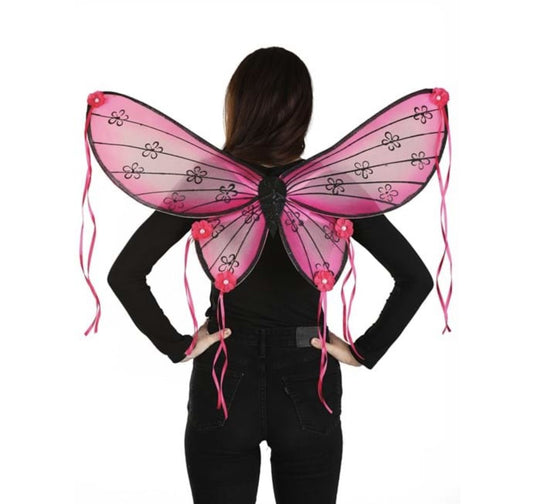 Pink Floral Costume Wings