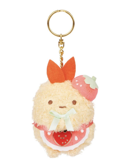 Sumikkogurashi Ebi Strawberry Keychain 3in Keychain Plush