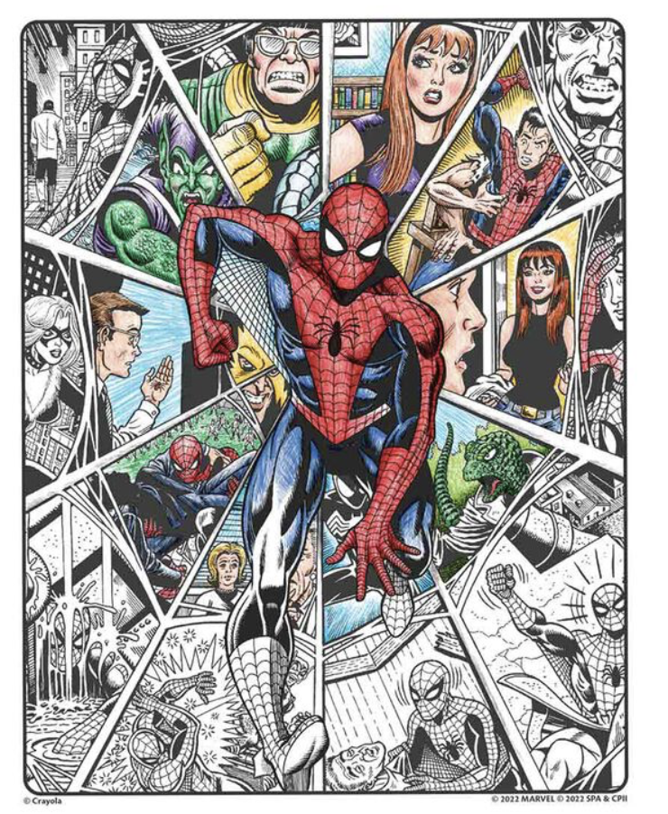 Crayola Spiderman 28 Pg. Coloring Book Includes Full-Color Poster