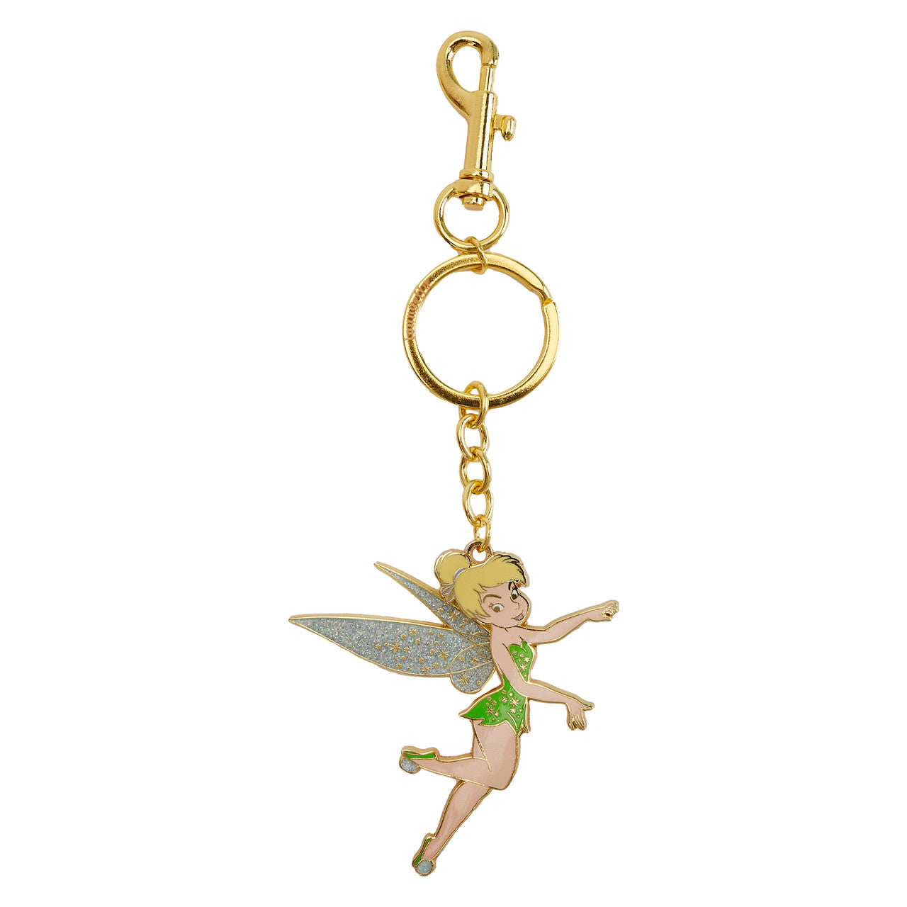 Tinkerbell Glitter Wings Enamel Keychain