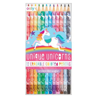 Unique Unicorns Erasable Colored Pencils