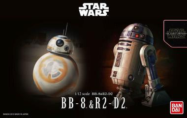 BB8 & R2D2 Star Wars 1/12 scale Bandai Model Kit