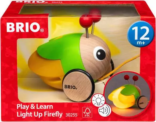 Brio Play and Learn Pull Along Light Up Firefly