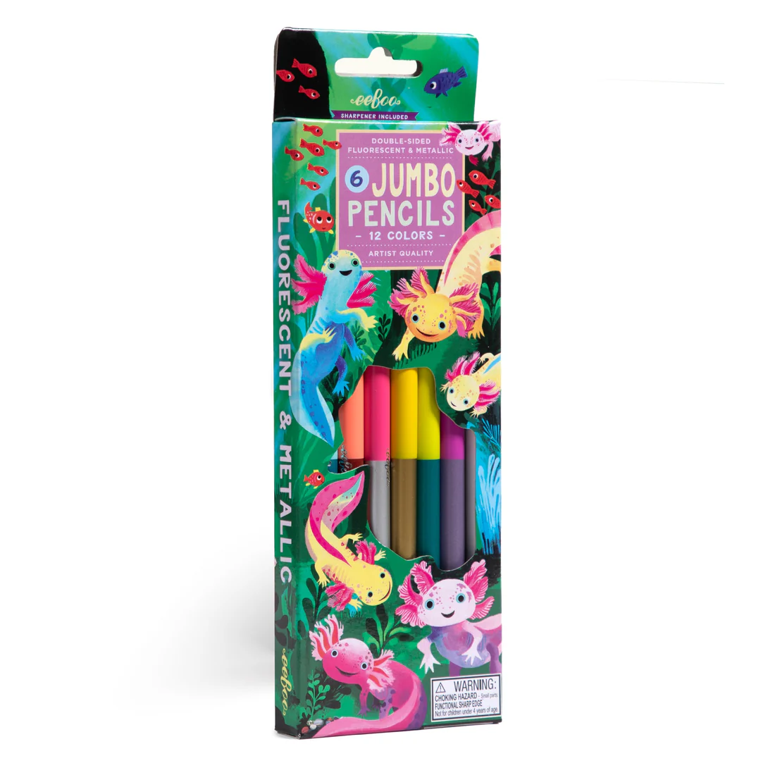 Axolotl 6 Jumbo Double Sided Colored Pencils