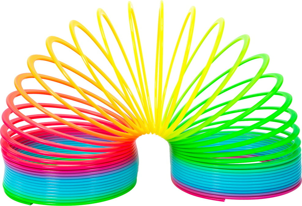 Jumbo Rainbow Spring Plastic Slinky
