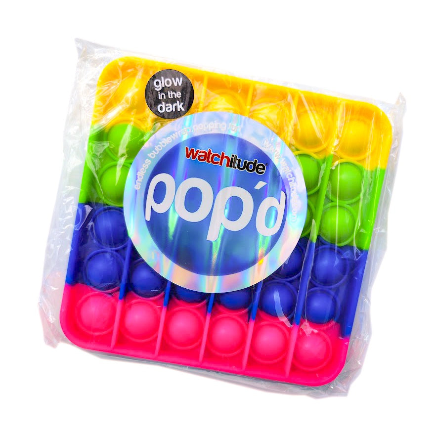 Rainbow Glow Square Pop'd Bubble Popping Toy
