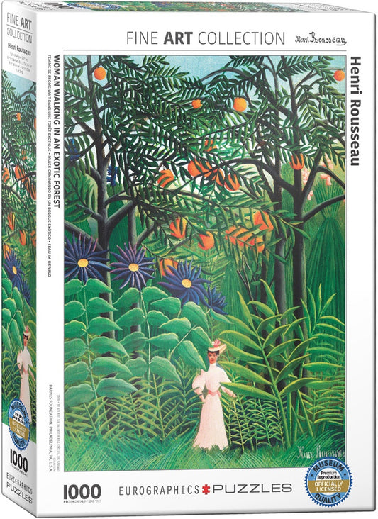 Woman Walking in an Exotic Forest by Henri Rousseau 1000 Piece Puzzle