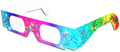 3D Rainbow Diffraction Glasses