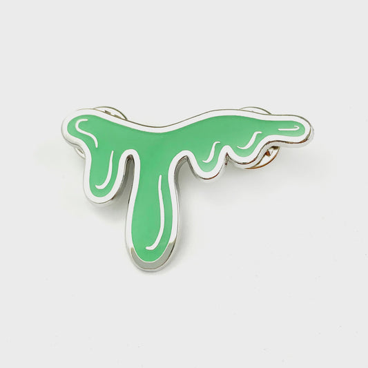 Drip Enamel Pin - Green