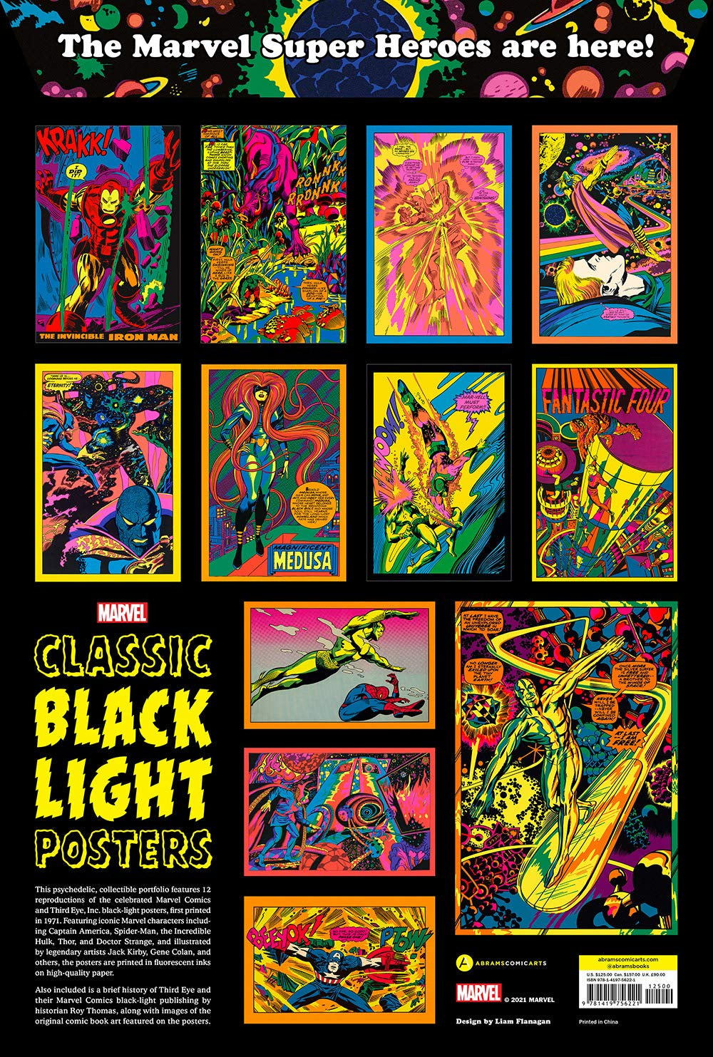Marvel Classic Black Light Collectible Poster Portfolio Book
