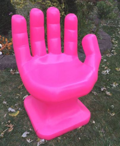 Neon Pink Right Hand Shaped Chair