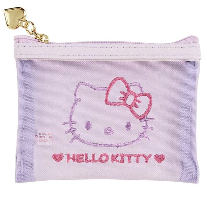 Sanrio Cross Stitch Pouch Mesh Hello Kitty
