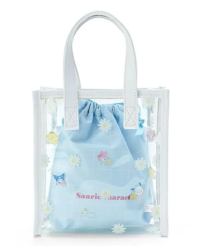 Sanrio Characters Clear Shoulder Bag with Daisy Print