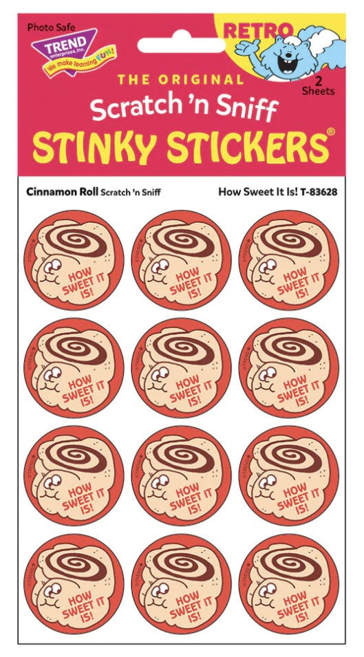 Scratch 'n Sniff Stinky Stickers Cinnamon Roll How Sweet It Is!