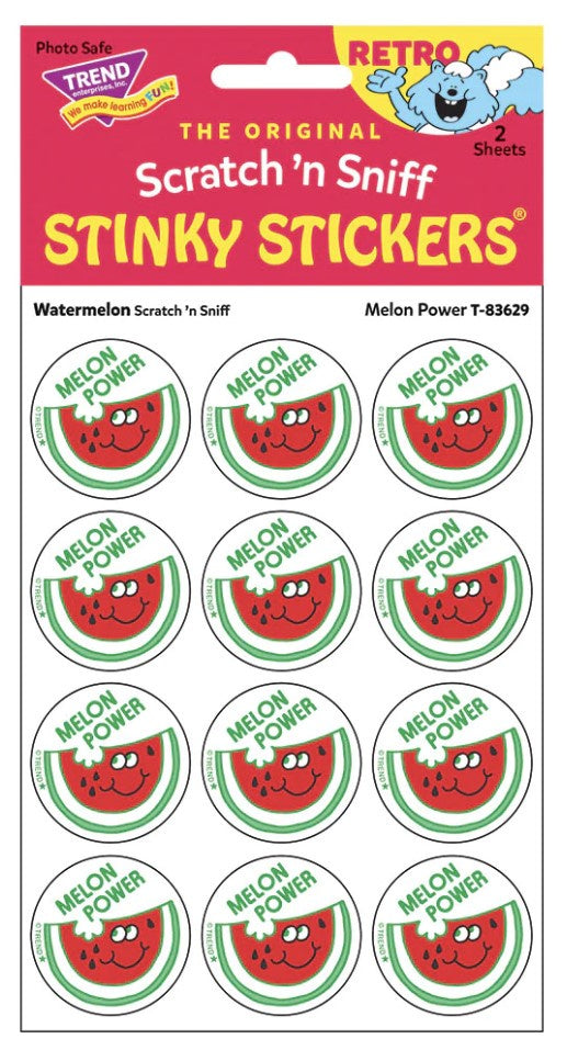Scratch 'n Sniff Stinky Stickers Watermelon Melon Power!
