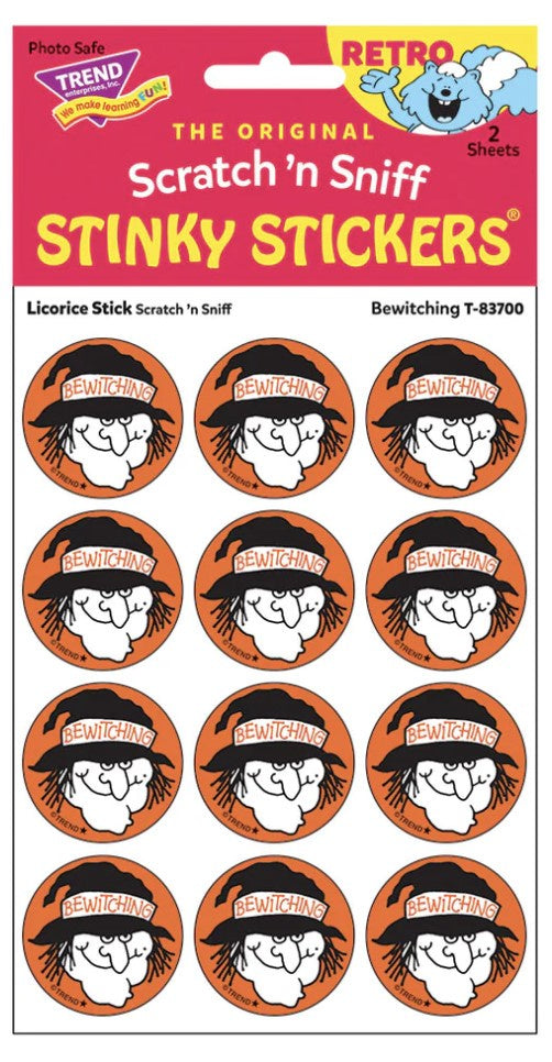Scratch 'n Sniff Stinky Stickers Licorice Bewitching!