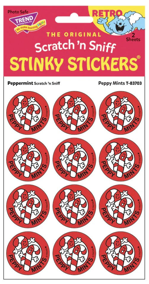 Scratch 'n Sniff Stinky Stickers Peppermint Peppy Mints