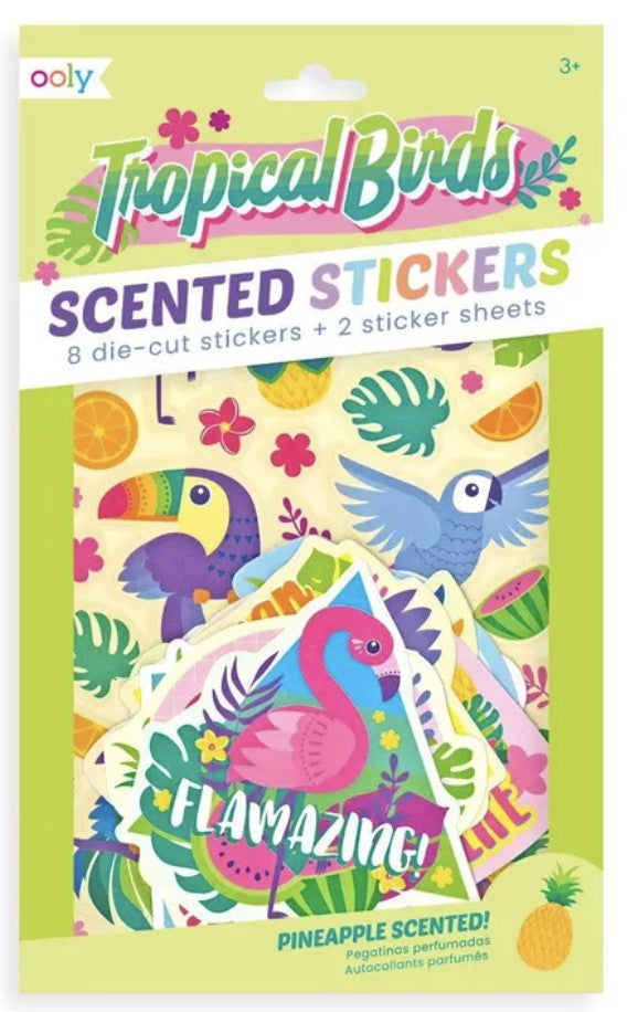Sticker Scented Scratch Stickers Tropical Birds
