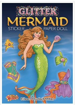 Paper Doll Mermaid Glitter Sticker