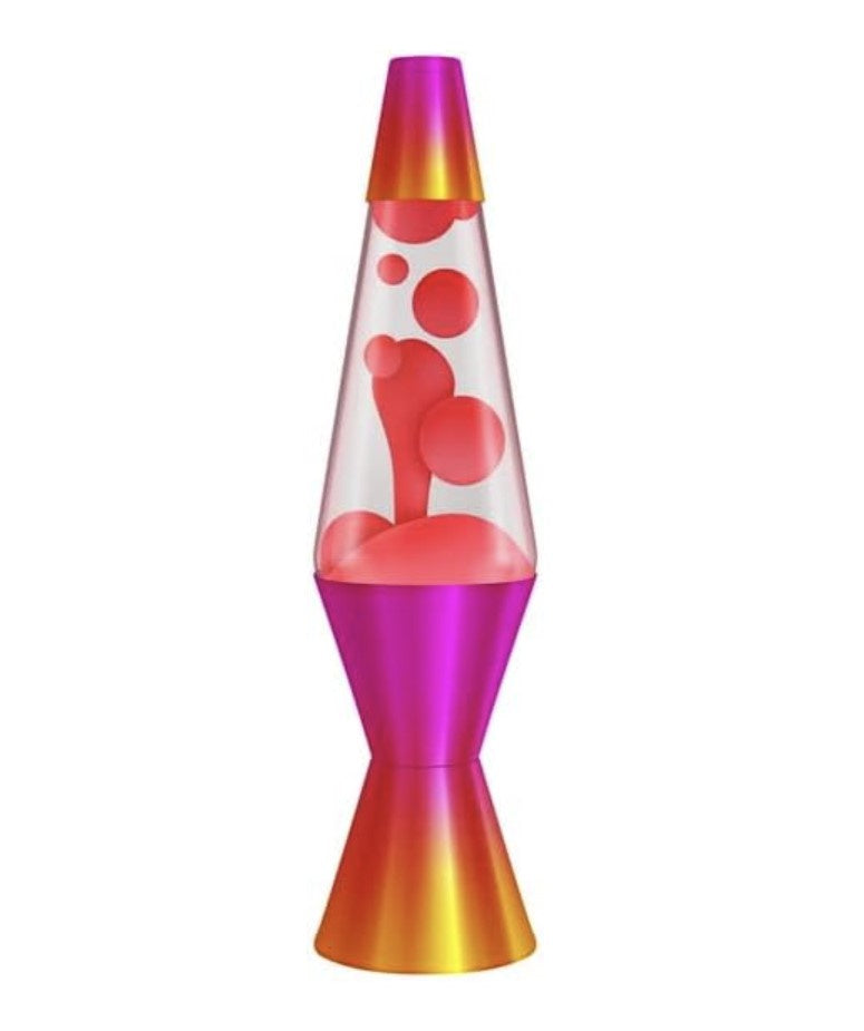 Lava Lamp 14.5 Heat Ombre Red/Clear