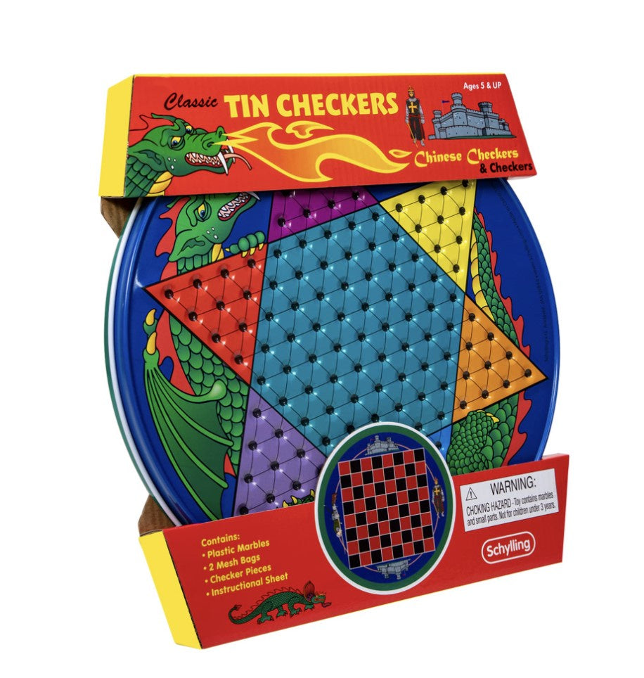 Chinese Checkers Chess and Checkers Tin